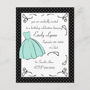 Invitación Un Vestido Esbozo