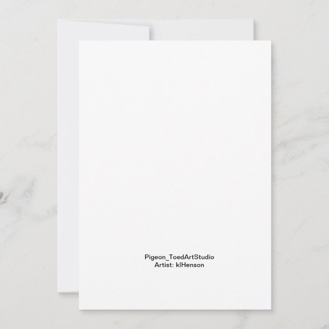 Invitación Una acuarela divertida y caprichosa. (Reverso)