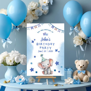 Invitación Una acuarela salvaje de primer cumpleaños