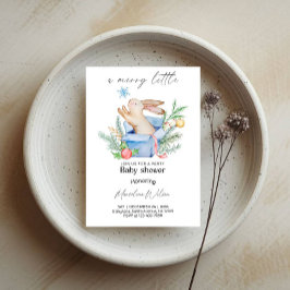Invitación Una Alegre Fiesta de Baby Shower de Conejito