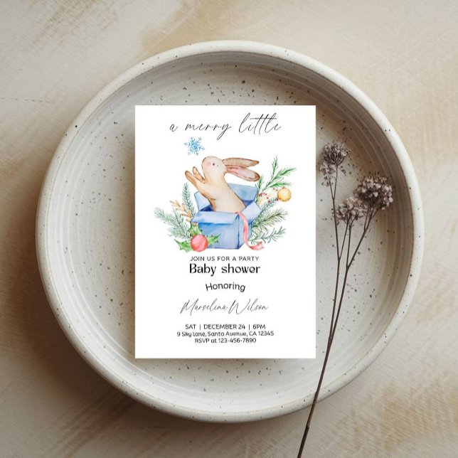 Invitación Una Alegre Fiesta de Baby Shower de Conejito (Subido por el creador)