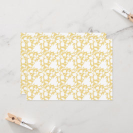 Invitación Una alfombra amarilla con un motivo de repetición 