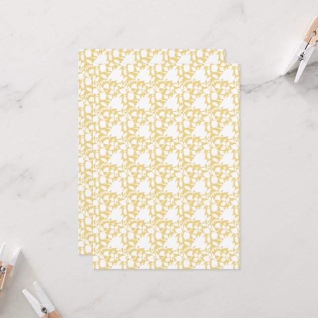 Invitación Una alfombra amarilla con un motivo de repetición  (Anverso/Reverso In Situ)