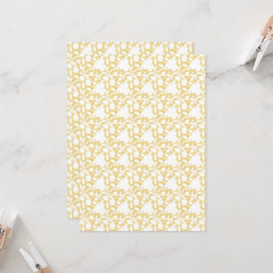 Invitación Una alfombra amarilla con un motivo de repetición 
