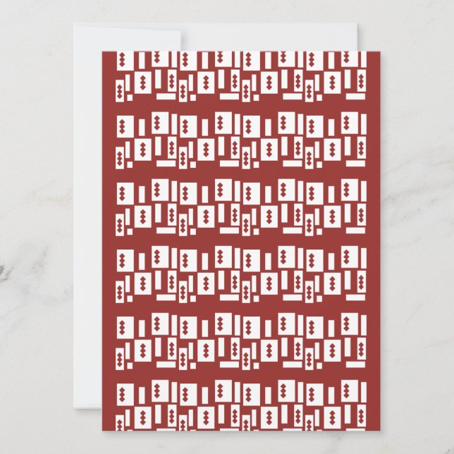 Invitación Una alfombra roja con un patrón texturado se extie (Anverso)