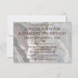 Invitación Una ardilla pequeña con fiesta de cumpleaños de ca