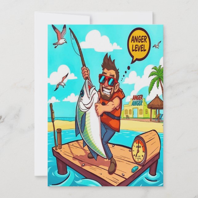 Invitación Una aventura pesquera comédica (Anverso)