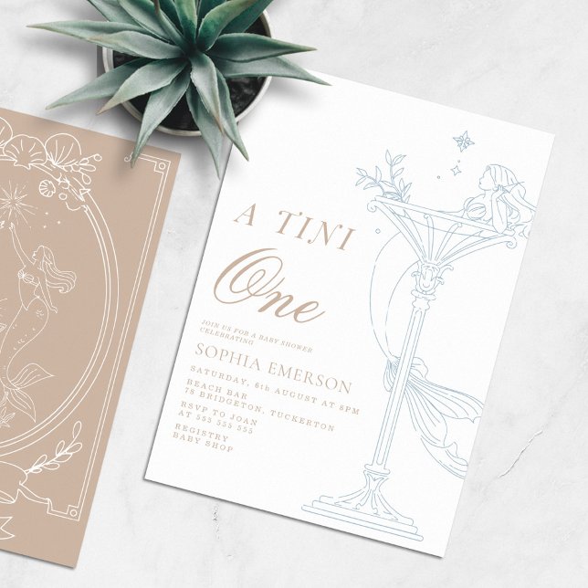 Invitación Una Baby Shower costera moderna en Trinidad y Toba (Subido por el creador)