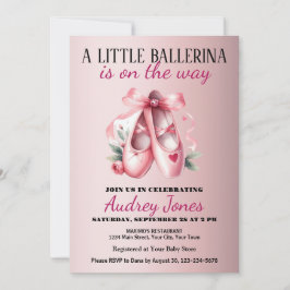 Invitación Una Ballerina Está En Camino De Baby Shower
