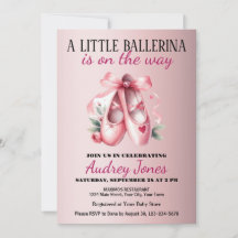 Una Ballerina Está En Camino De Baby Shower