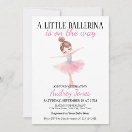 Invitación Una Ballerina Está En Camino De Baby Shower