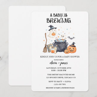 Invitación Una Bebé Está Cociéndose Fiesta de Cumpleaños de B