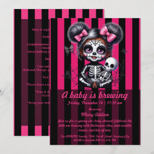 Invitación Una bebé está en camino Fiesta de Bebé de Hallow