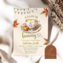 Invitación Una Bebé está Preparando Café Baby Shower