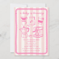 Una Bebé Está Preparando Café Chica Rosa Baby Show