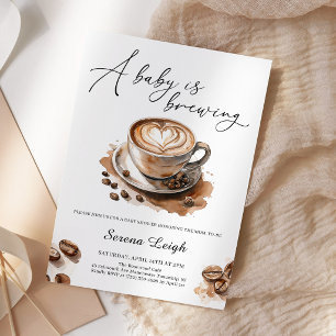 Invitación Una Bebé está Preparando Café Fiesta de Bebé