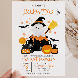 Invitación Una Bebé se Está Gestando Fiesta de Bebé de Hallow
