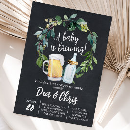 Invitación Una Bebé se Está Gestando Pizarra para Fiesta de B