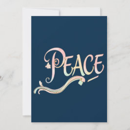 Invitación Una bella y fluida escritura de la palabra "Paz" c