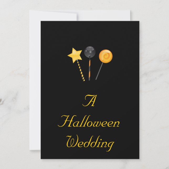Invitación "Una boda de Halloween" - (caramelo de Halloween) (Anverso)