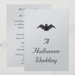 Invitación "Una boda de Halloween" - (palo en vuelo)