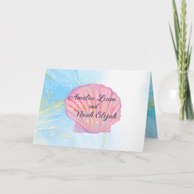 Invitación Una boda de playa de ensueño (Anverso)