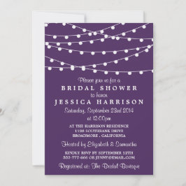Invitación Una Cadena Moderna Enciende La Ducha Morada Bridal