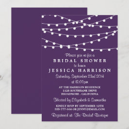 Invitación Una Cadena Moderna Enciende La Ducha Morada Bridal