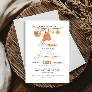 Invitación Una calabaza dulce Caer en la ducha bebé Bebé