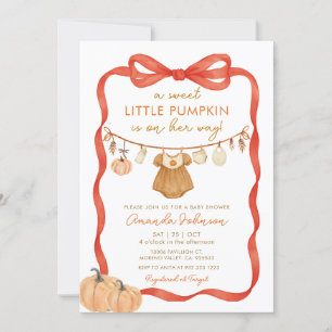 Invitación Una calabaza dulce está en camino a Baby Shower
