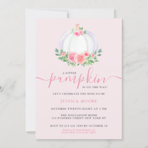 Invitación Una Calabaza En Camino De La Calabaza Baby Shower