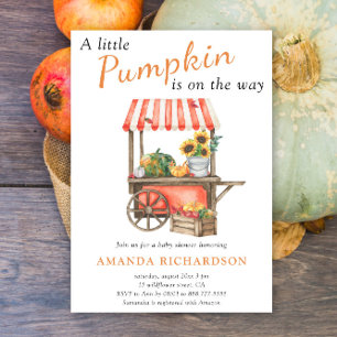 Invitación Una calabaza está en camino a Baby Shower