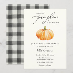 Invitación Una calabaza está en camino a Baby Shower