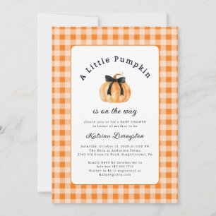 Invitación Una calabaza está en camino a Baby Shower