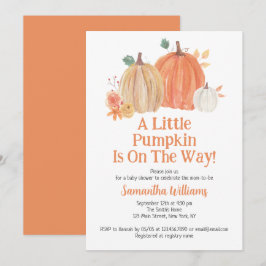 Invitación Una Calabaza Está En Camino De Baby Shower