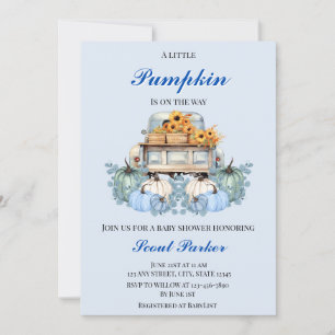 Invitación Una Calabaza Está En Camino De Baby Shower