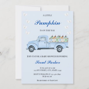 Invitación Una Calabaza Está En Camino De Baby Shower