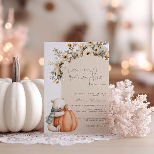 Invitación Una Calabaza Está En Camino De Caer En Baby Shower
