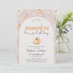 Invitación Una calabaza está en camino de caer en Baby Shower
