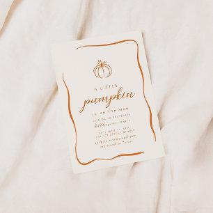 Invitación Una calabaza está en la forma en que Baby Shower i