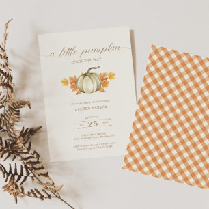 Invitación Una calabaza pequeña - Baby Shower otoño otoño oto