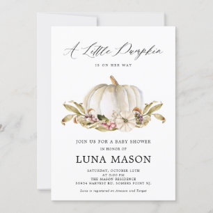 Invitación Una calabaza pequeña es su manera de hacer la invi