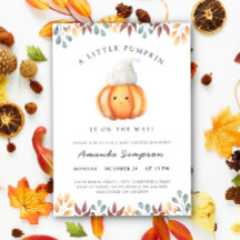 Una calabaza pequeña está en camino a la ducha de 