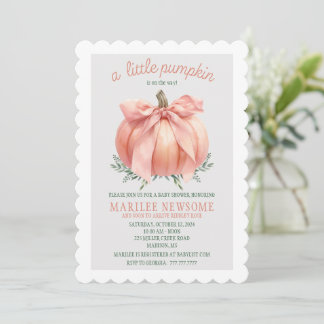 Invitación Una calabaza pequeña está en camino a la ducha de