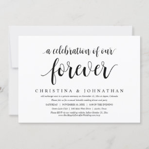 Invitación Una Celebración De Nuestro Futuro, Boda Elopement