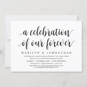 Invitación Una Celebración De Nuestro Futuro, Boda Elopement