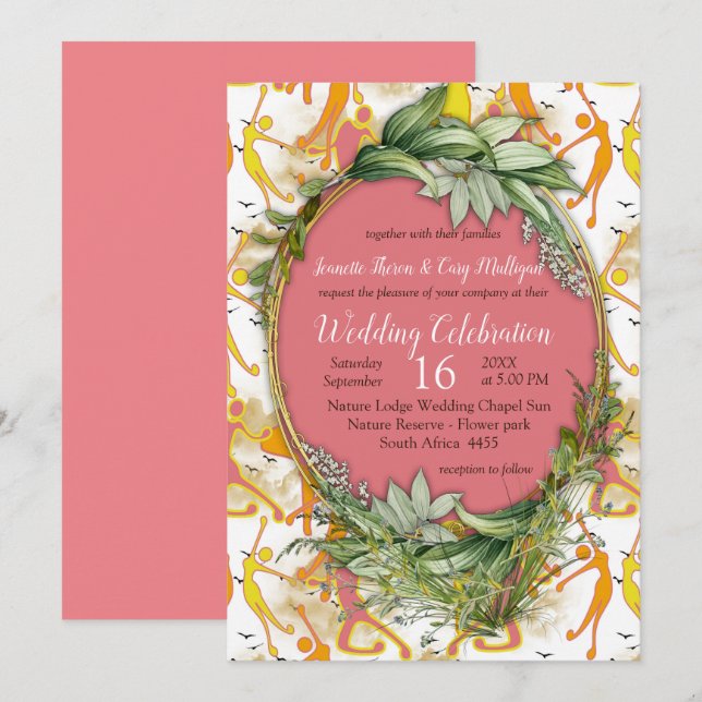 Invitación Una Celebración de Optimismo Alegre (Anverso / Reverso)