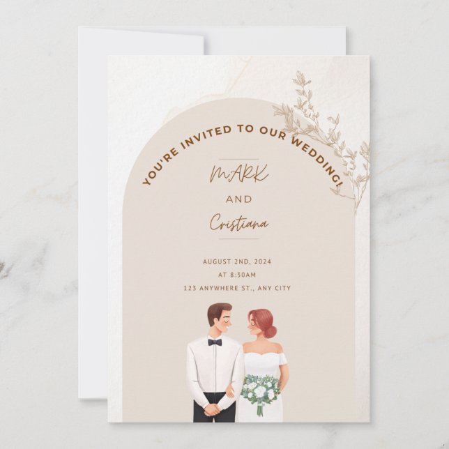 Invitación Una celebración del amor (Anverso)