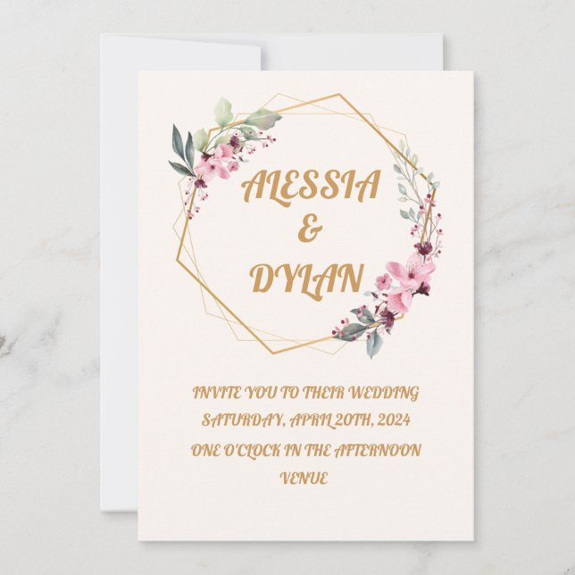 Invitación Una celebración del amor (Anverso)