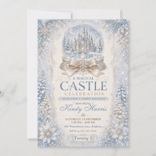 Invitación Una Celebración Mágica de Castillo en un Cumpleaño